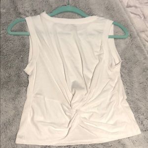 White front tie tank top